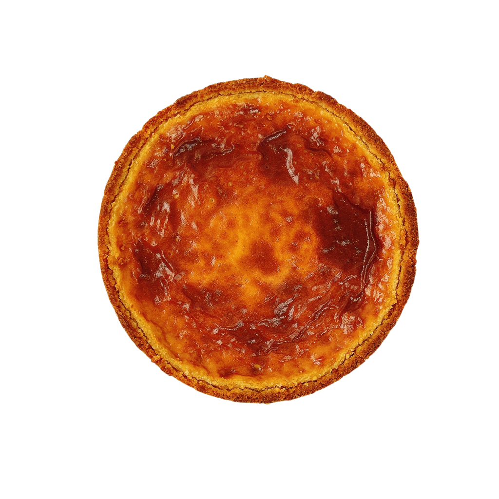 Whole French vanilla flan pâtissier baked in a thick buttery pastry crust with a beautifully caramelised top.